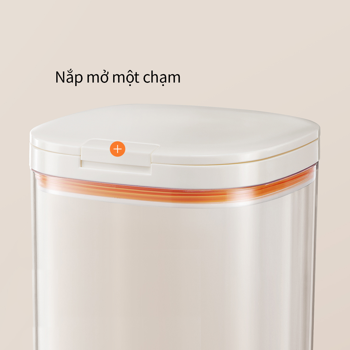Hũ đựng thực phẩm kèm muỗng One Touch Canister - 2.3L, 1.7L, 1L - Màu trắng - HTE904-HTE905-HTE906, , large image number 3